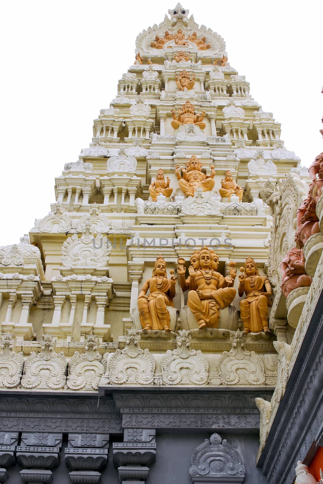 Sri Senpaga Vinayagar Hindu Temple Gopuram Tower by Ceylon Tamil in Singapore