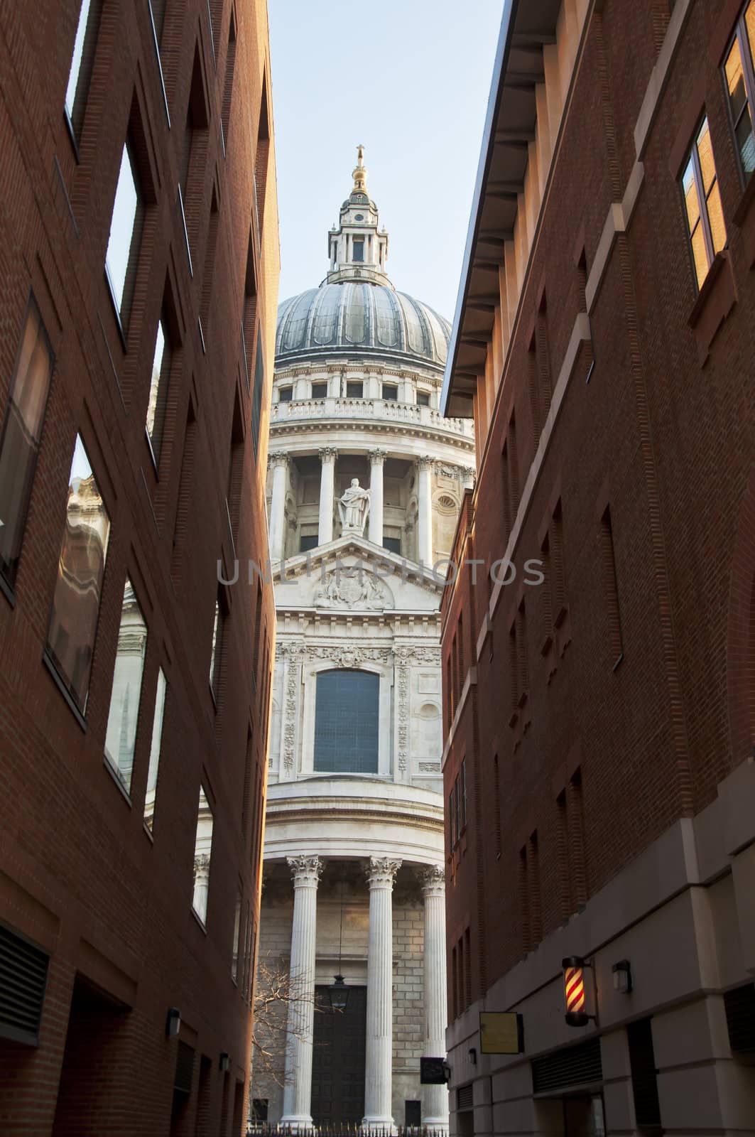 facade and dome of st paul cathedral in London, UK