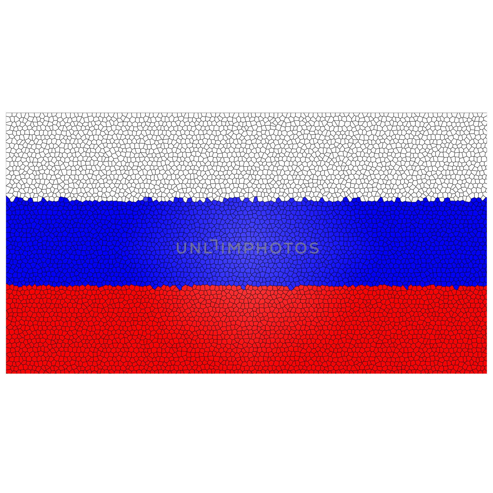 russia flag in patchwork by nadil