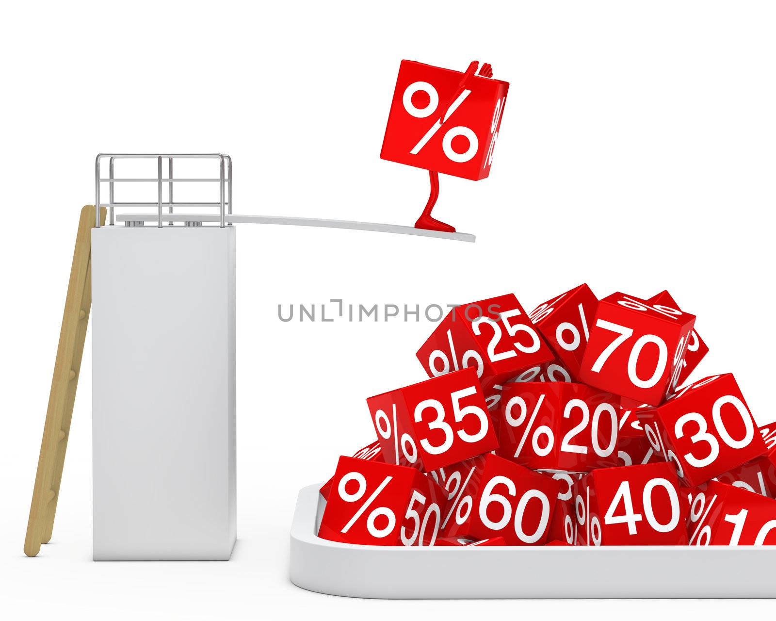 sale cube figure jump in pille off
