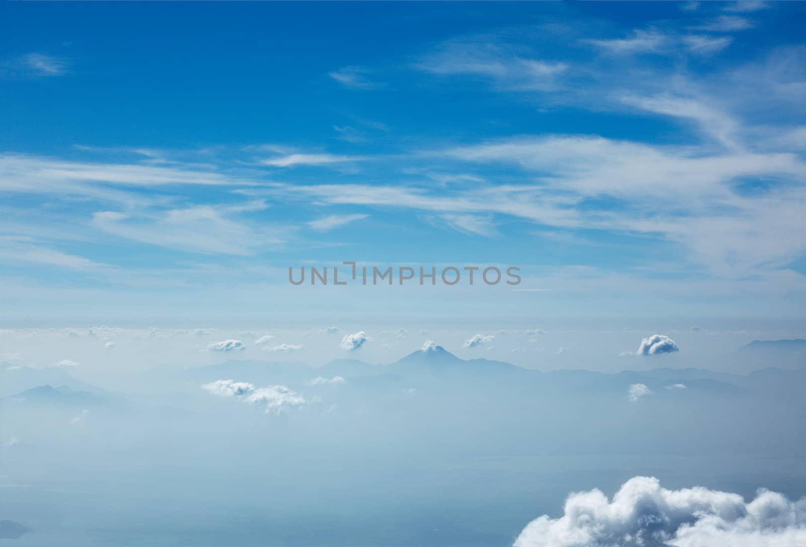 Mountains in clouds. Kodaikanal, Tamil Nadu