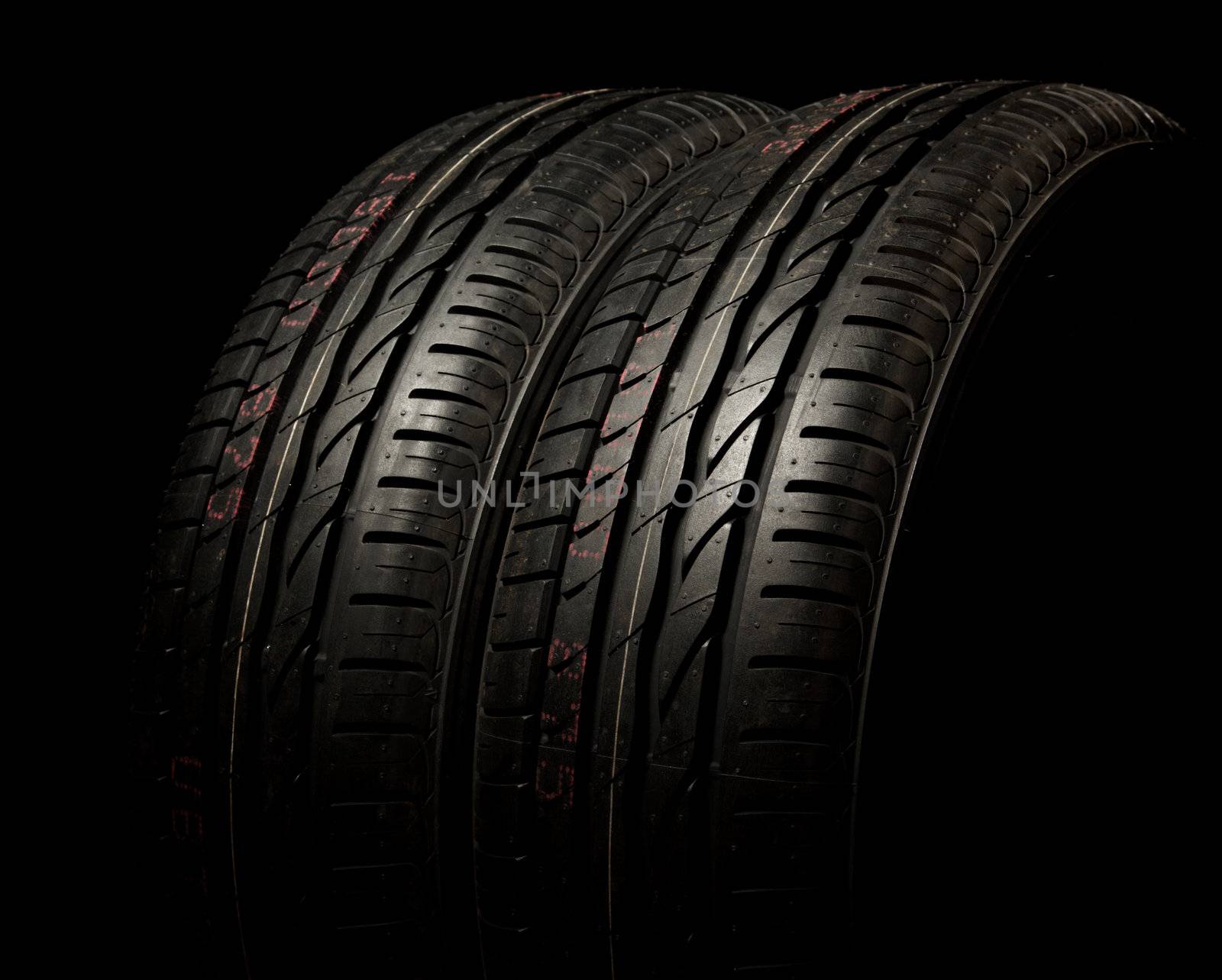 Two tires close up by dimol