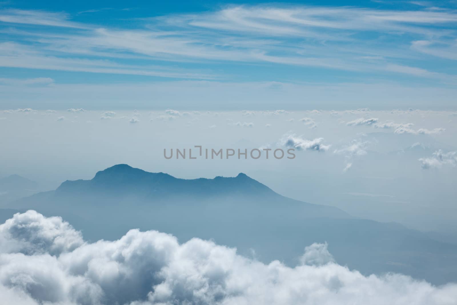 Mountains in clouds. Kodaikanal, Tamil Nadu by dimol