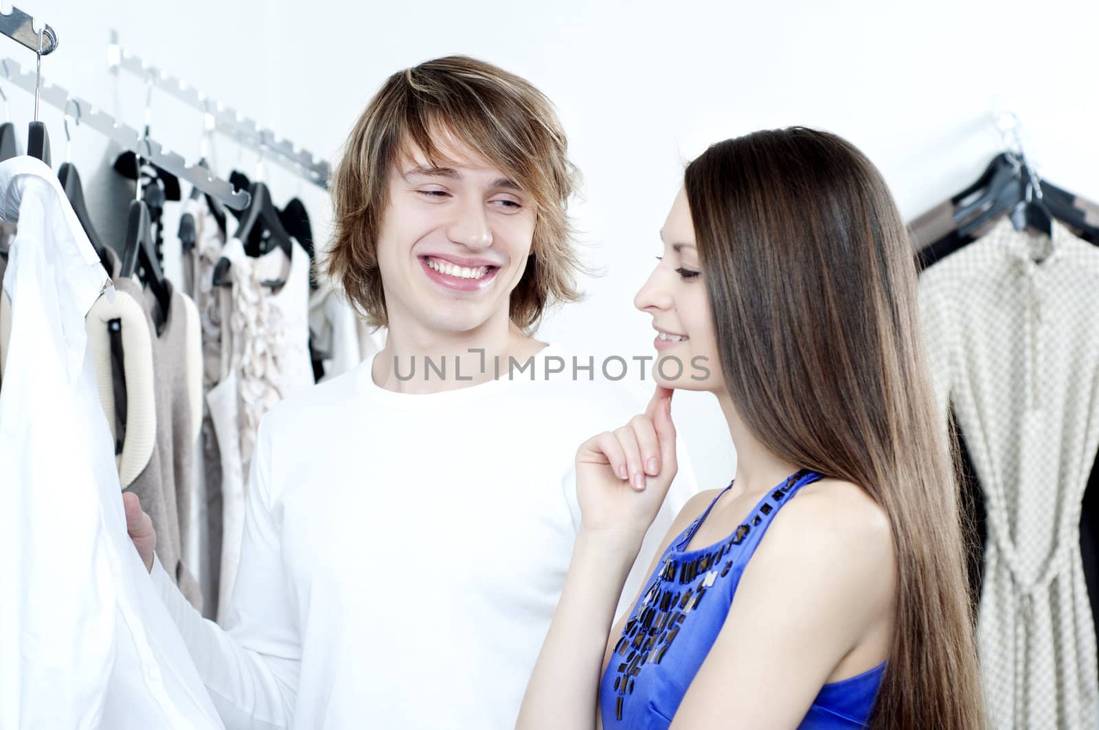 Shopping  smile couple at the mall by adam121