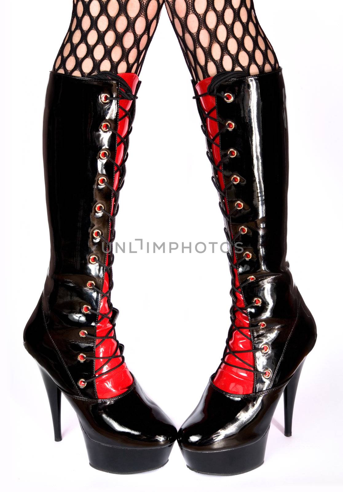 Female legs in fetish boots  by Elisanth