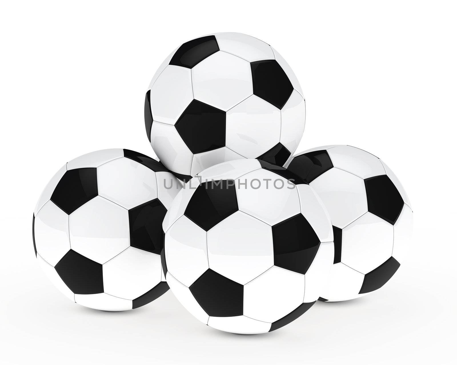 many soccer footballs be each other balls