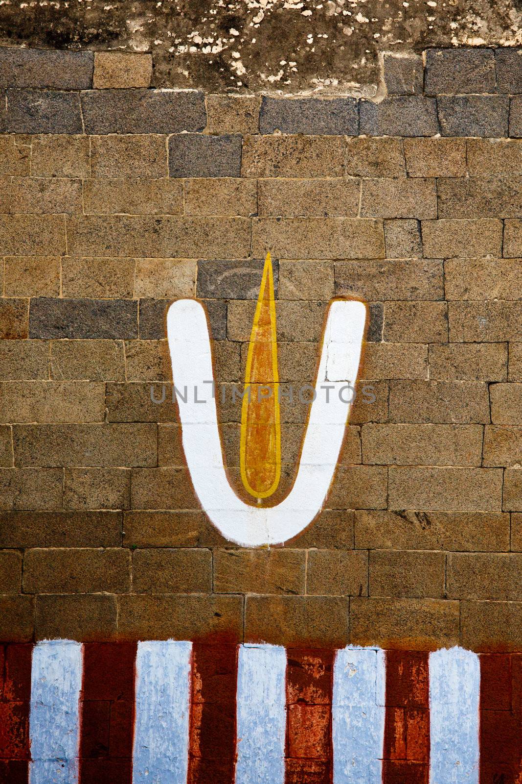 Vishnu symbol on wall by dimol