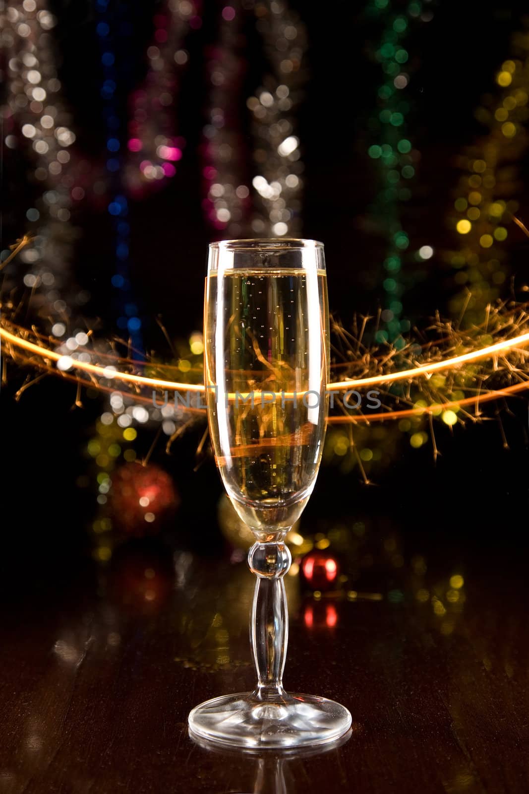 New Year card with champagne  by Elisanth