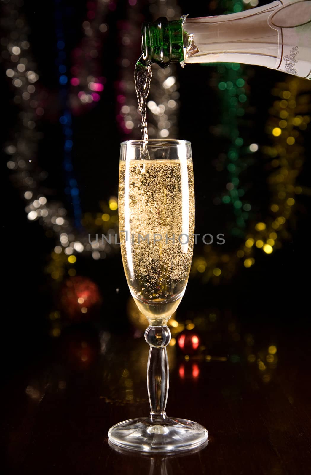 New Year card with champagne  by Elisanth