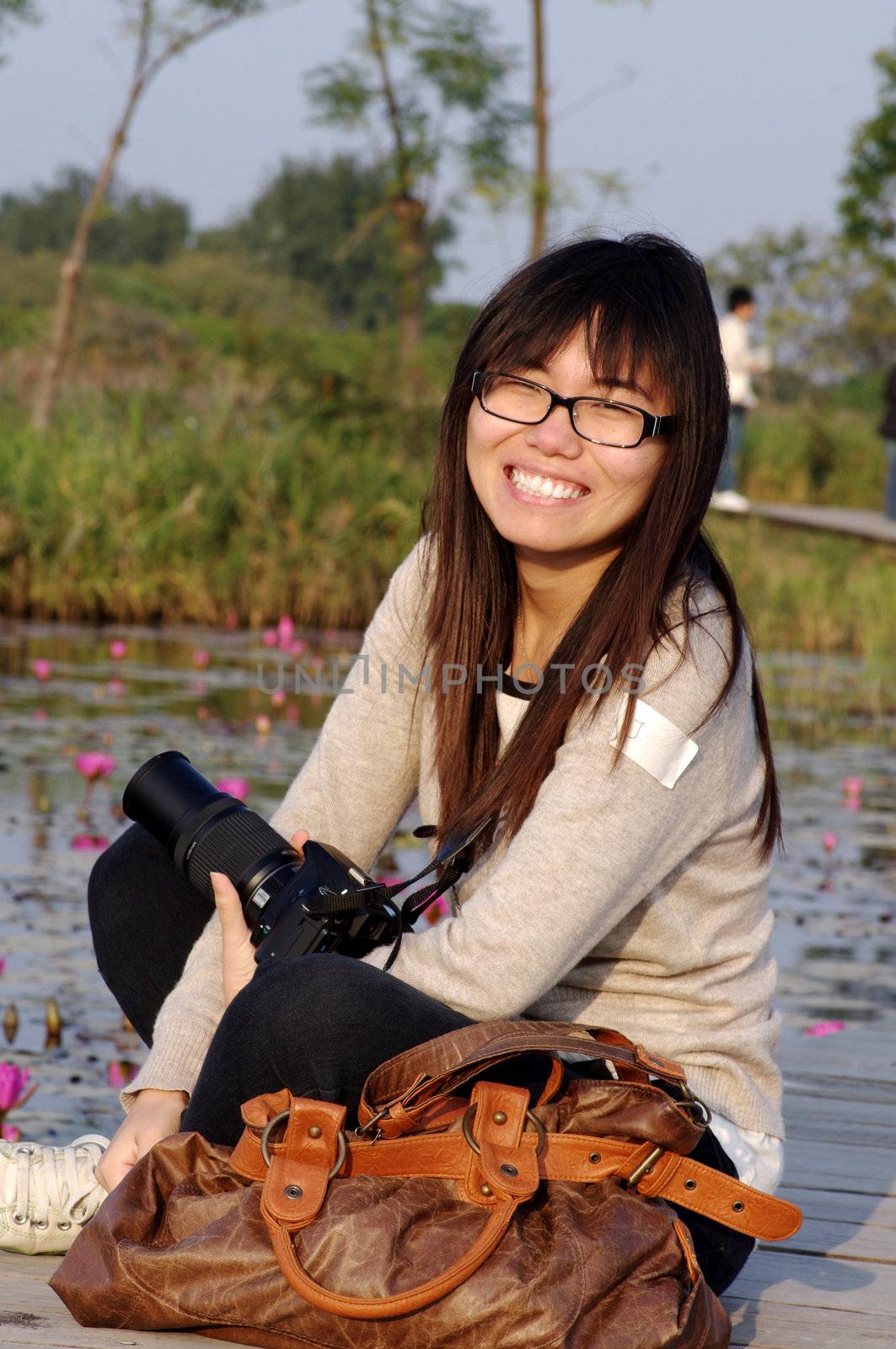 Asian woman travel outdoor
