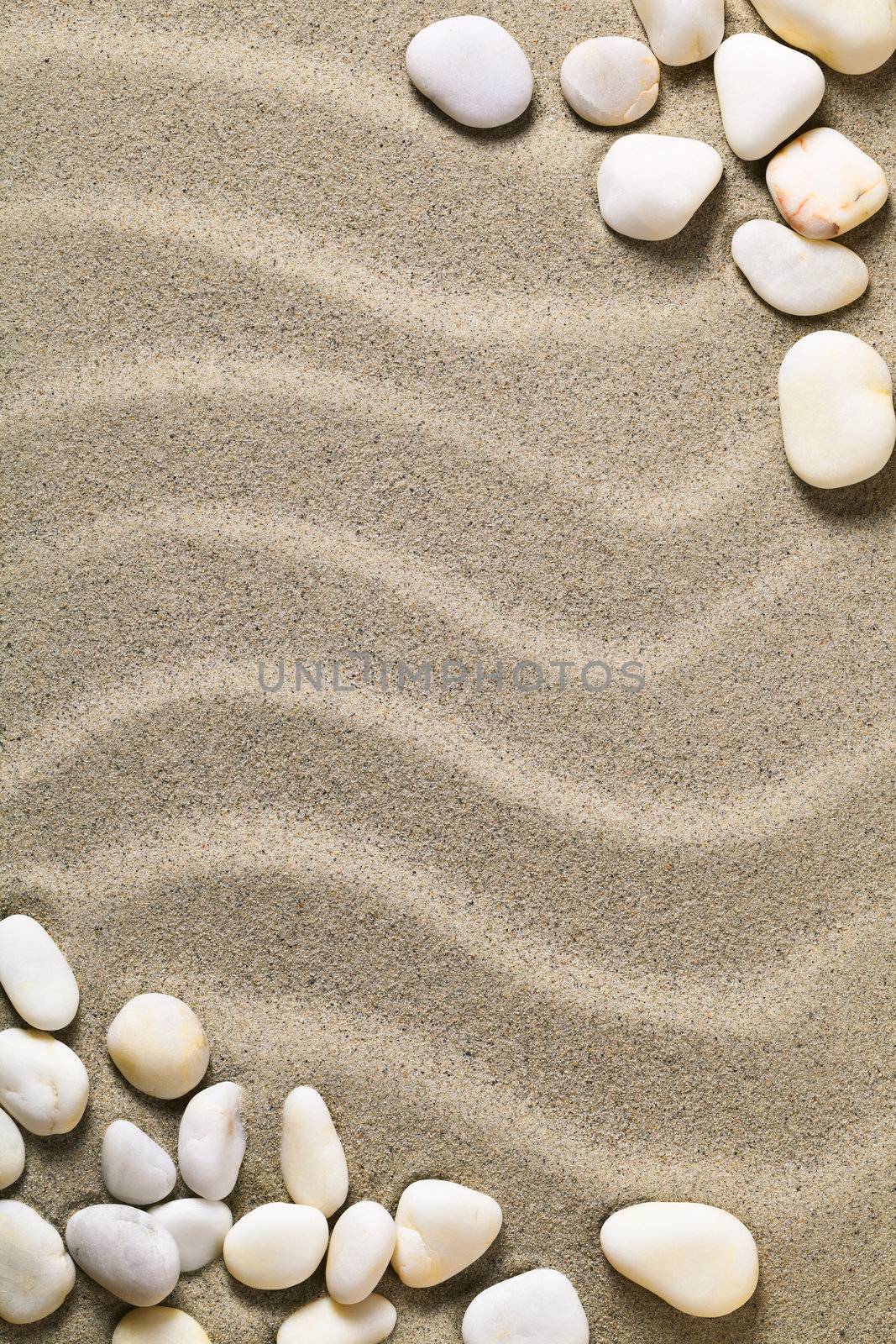 Sandy stone background for summer. Sand beach texture. Macro shot. Copy space