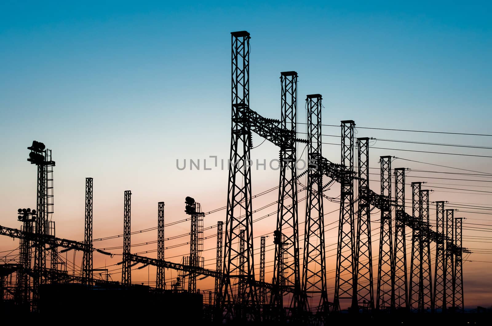 Power lines silhouettes by dmitryelagin