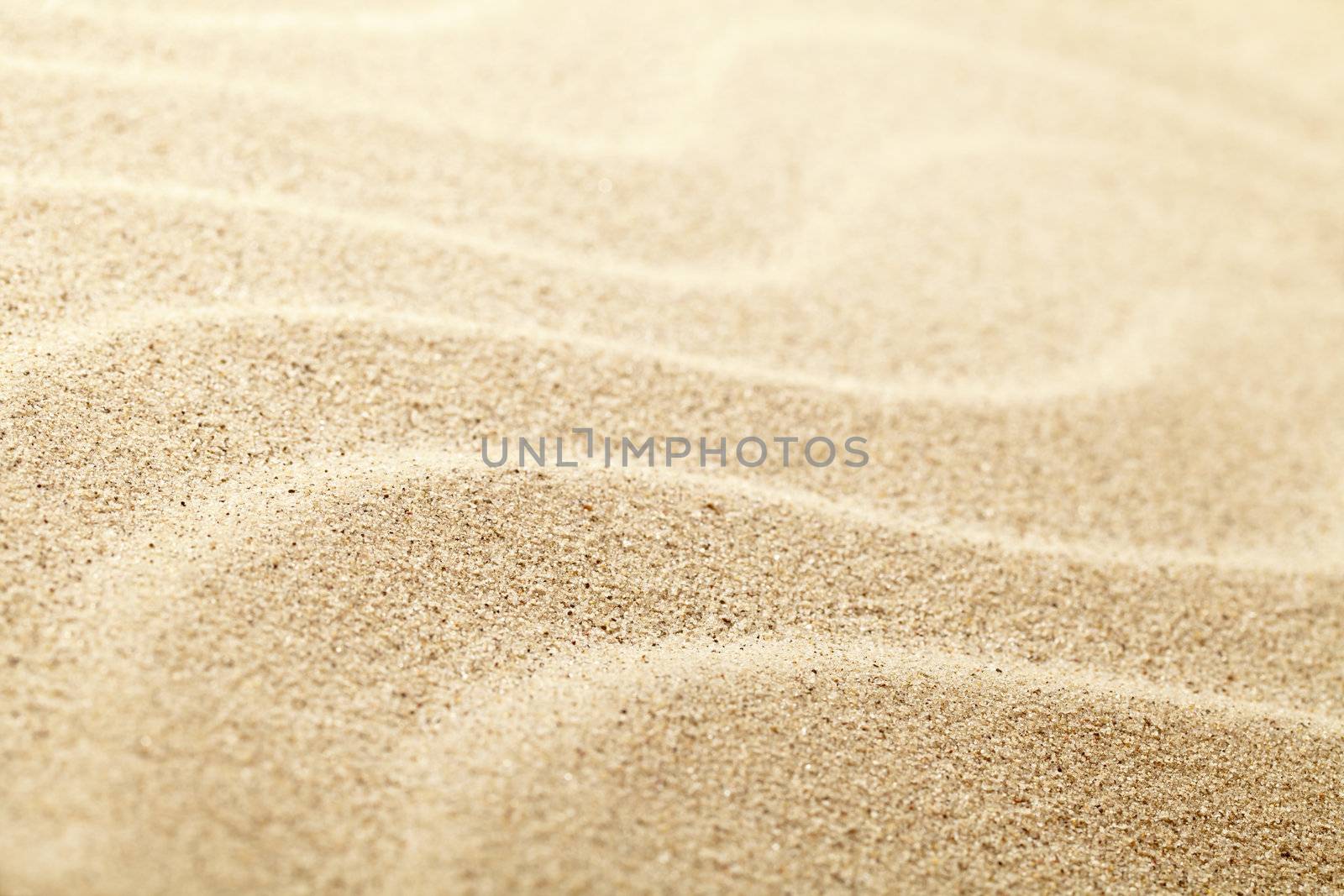 Sandy beach background for summer. Sand texture. Macro shot. Copy space