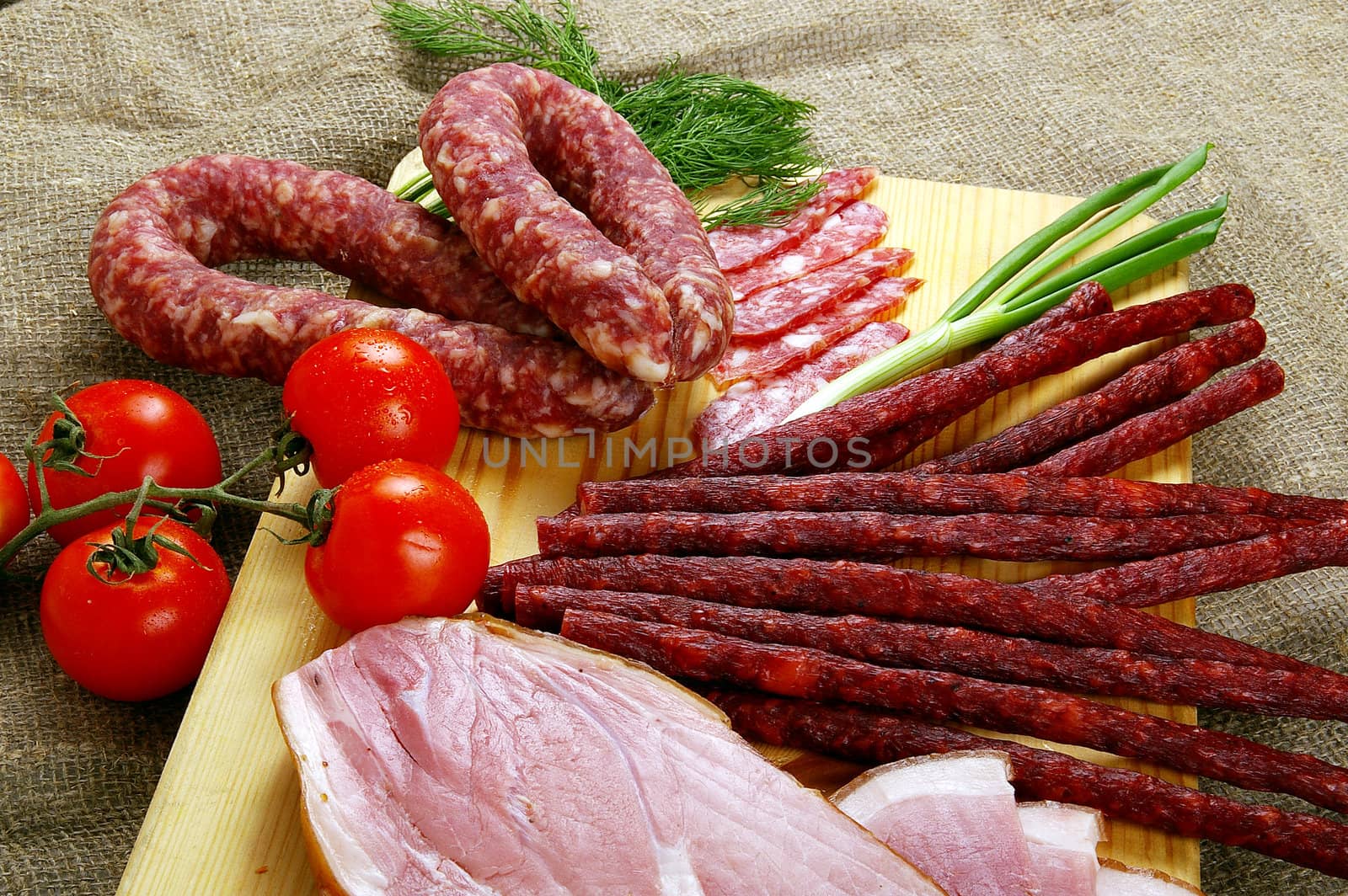 Meat and sausage products - very popular meal at many people