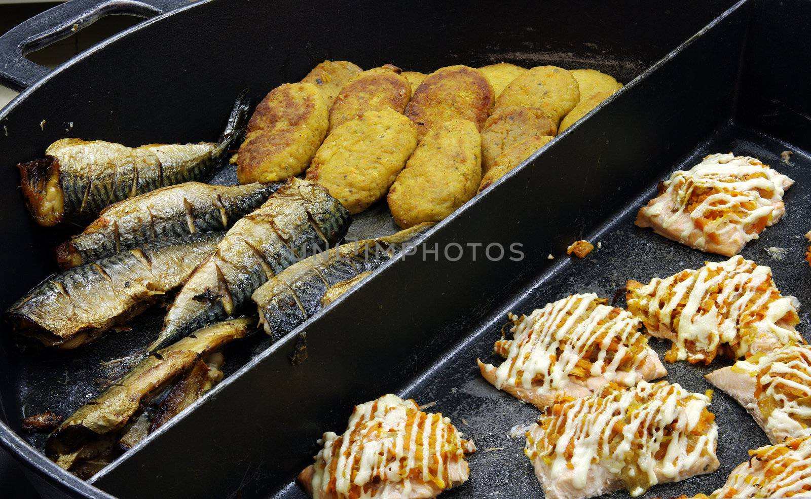 The fried food - very tasty, but unhealthy meal