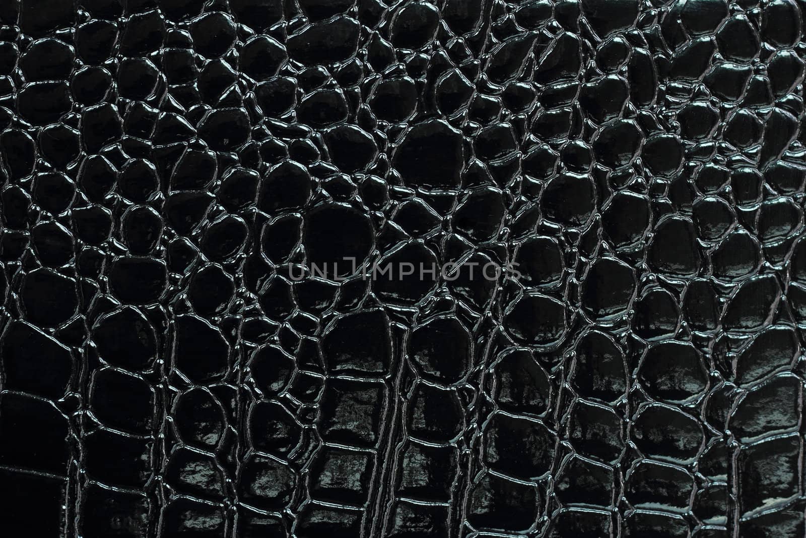 Black crocodile leather texture with for background