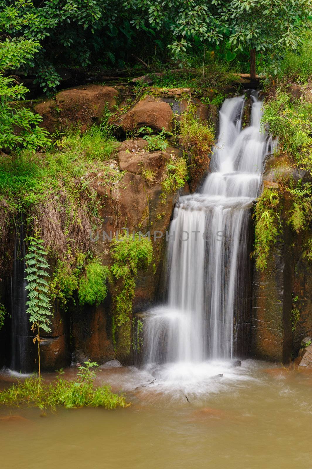 Tad Pha Souam waterfall Bajeng national park, Paksa South Laos. 