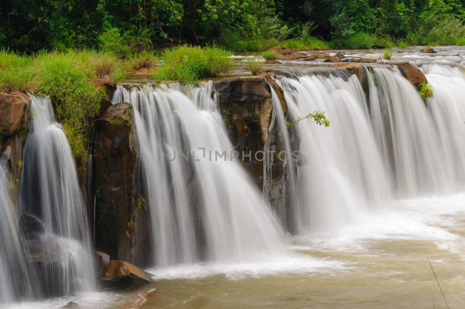 The Tad Pha Souam waterfall, Laos. by ngungfoto