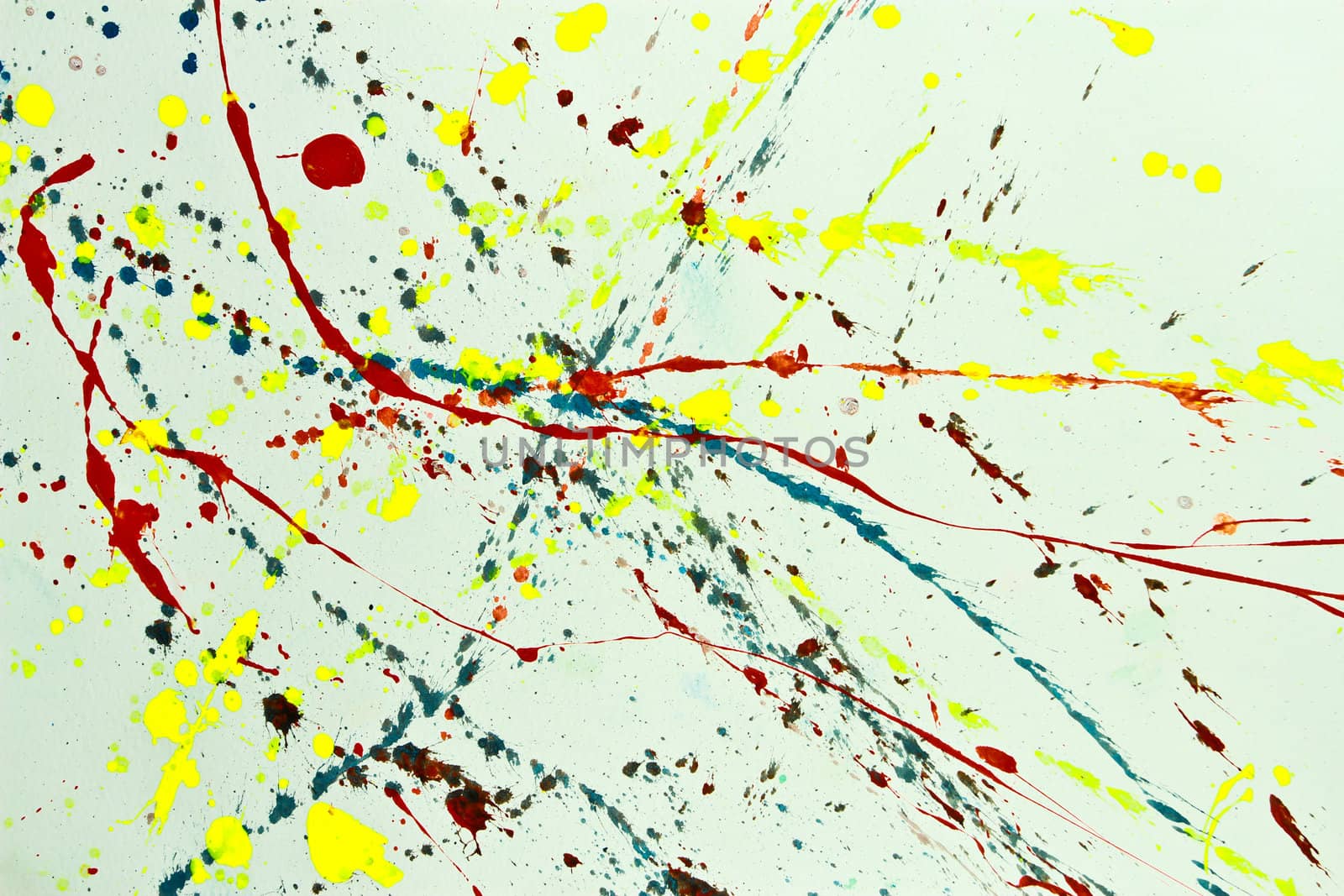 An abstract water-coloured painted blot