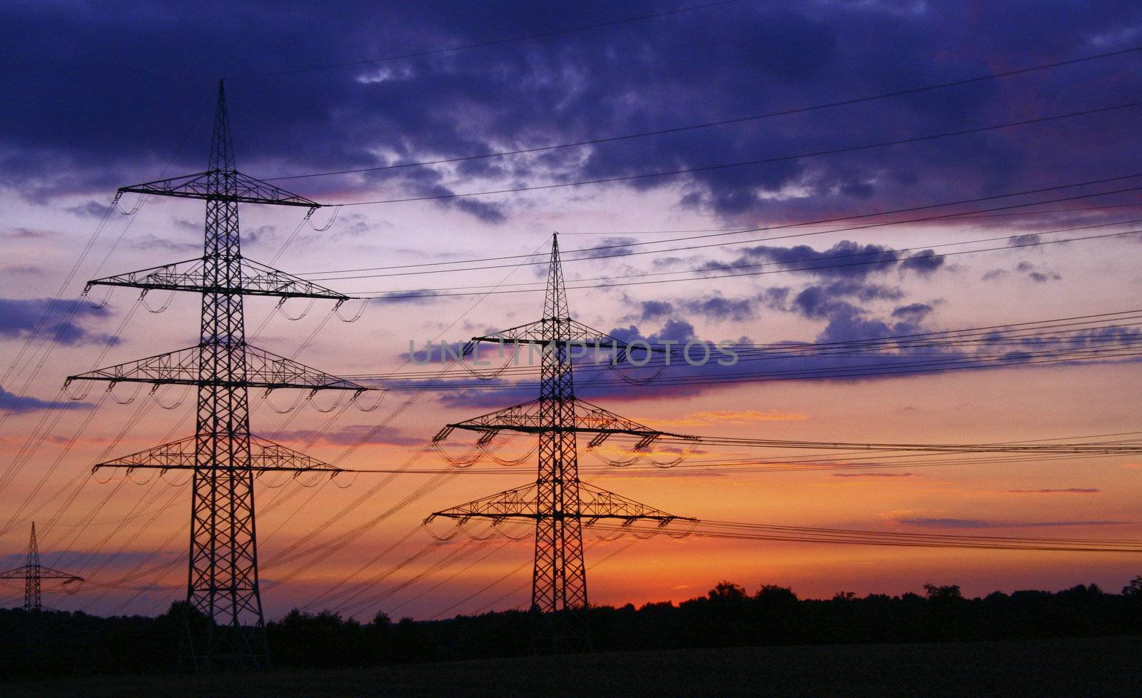 Strommasten in Nordrhein-Westfalen / Power poles in North Rhine-Westphalia