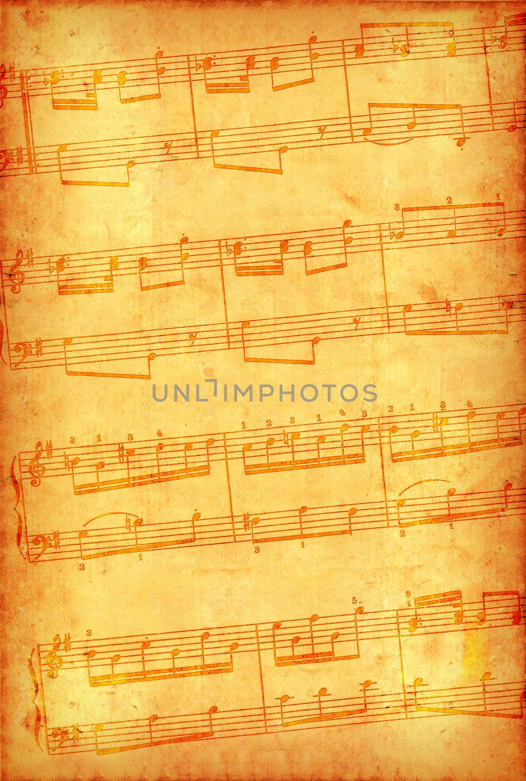 Grunge retro-styled musical background 