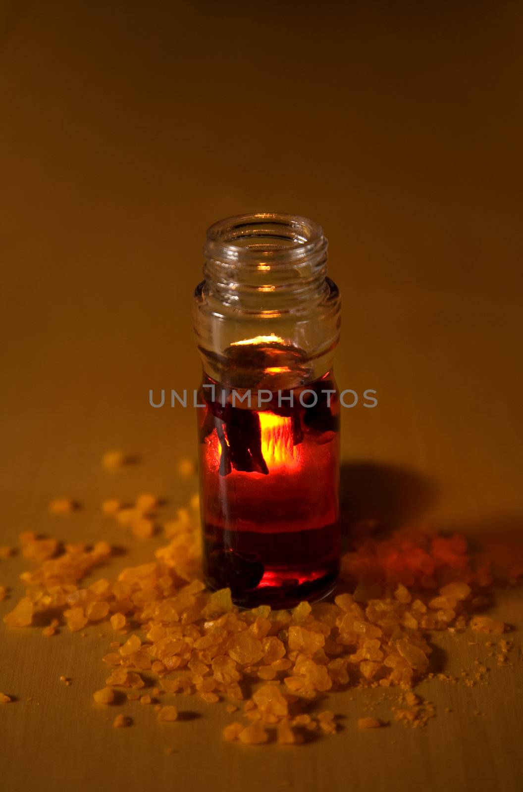 Bottle with essence and tea 