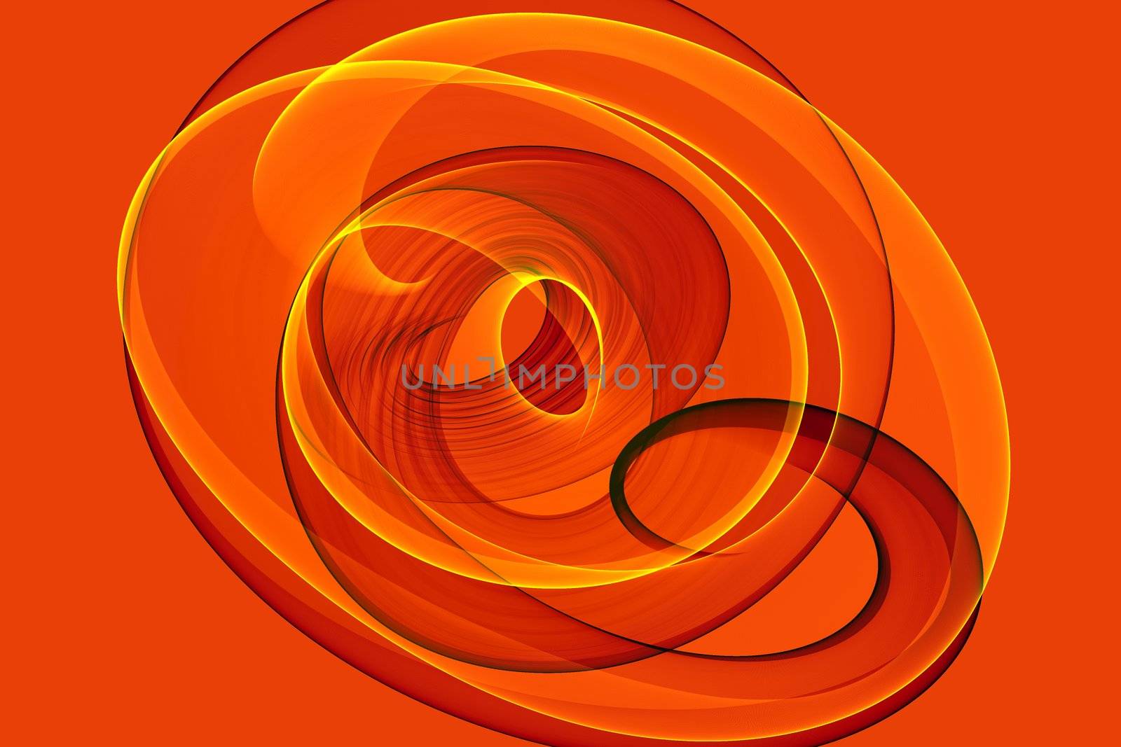 Abstract orange and decorative background swirl and strips