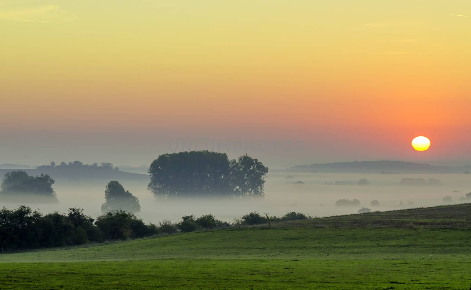 sunrise in the countryside