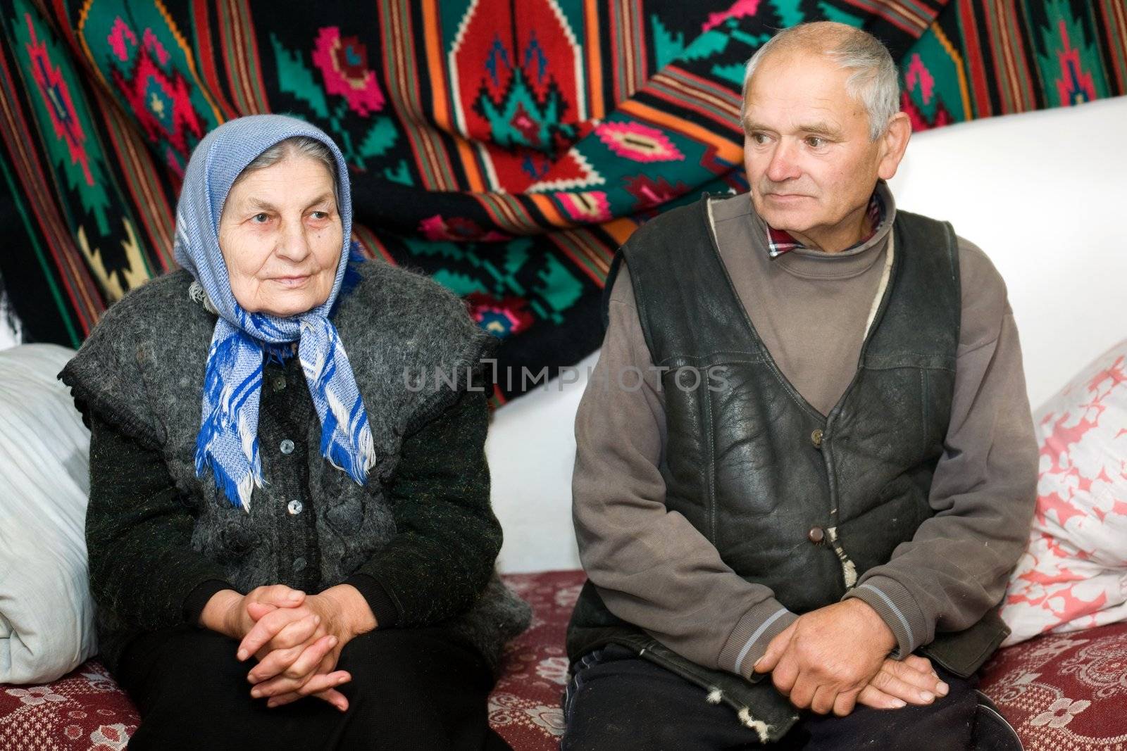 An image of a portrait of old couple