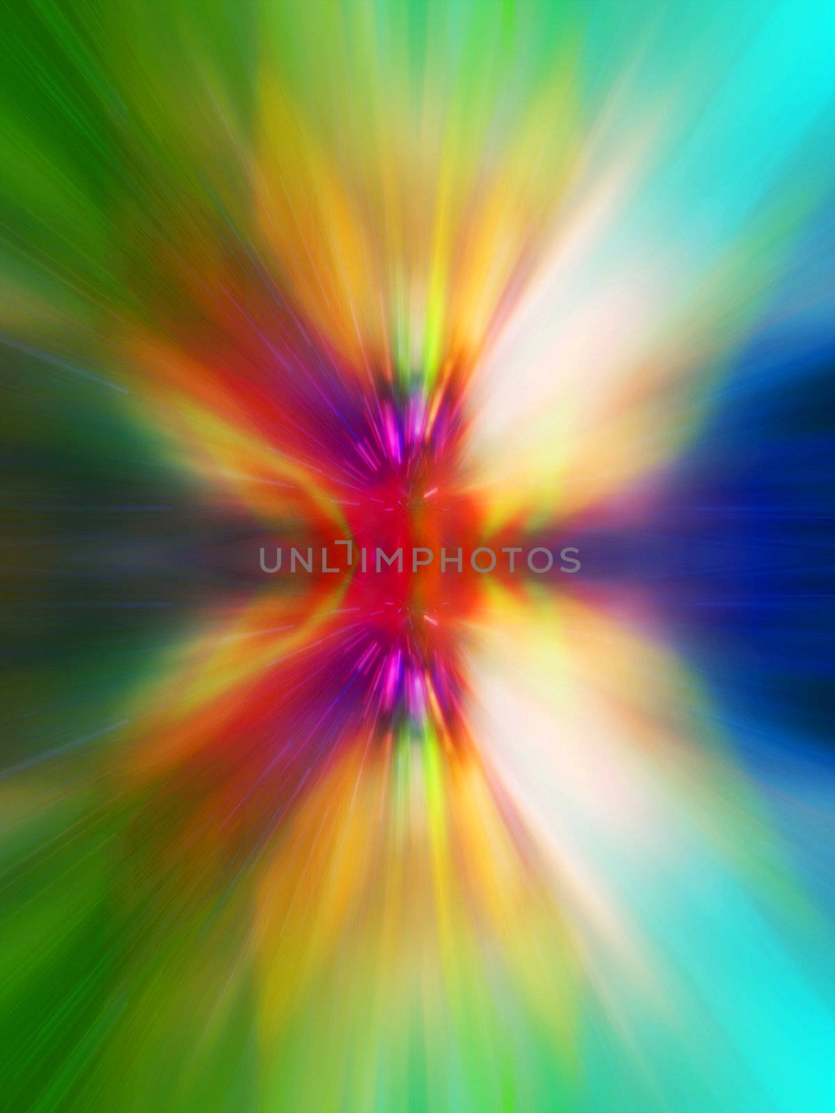 Abstract colourful explosion background with rays of light