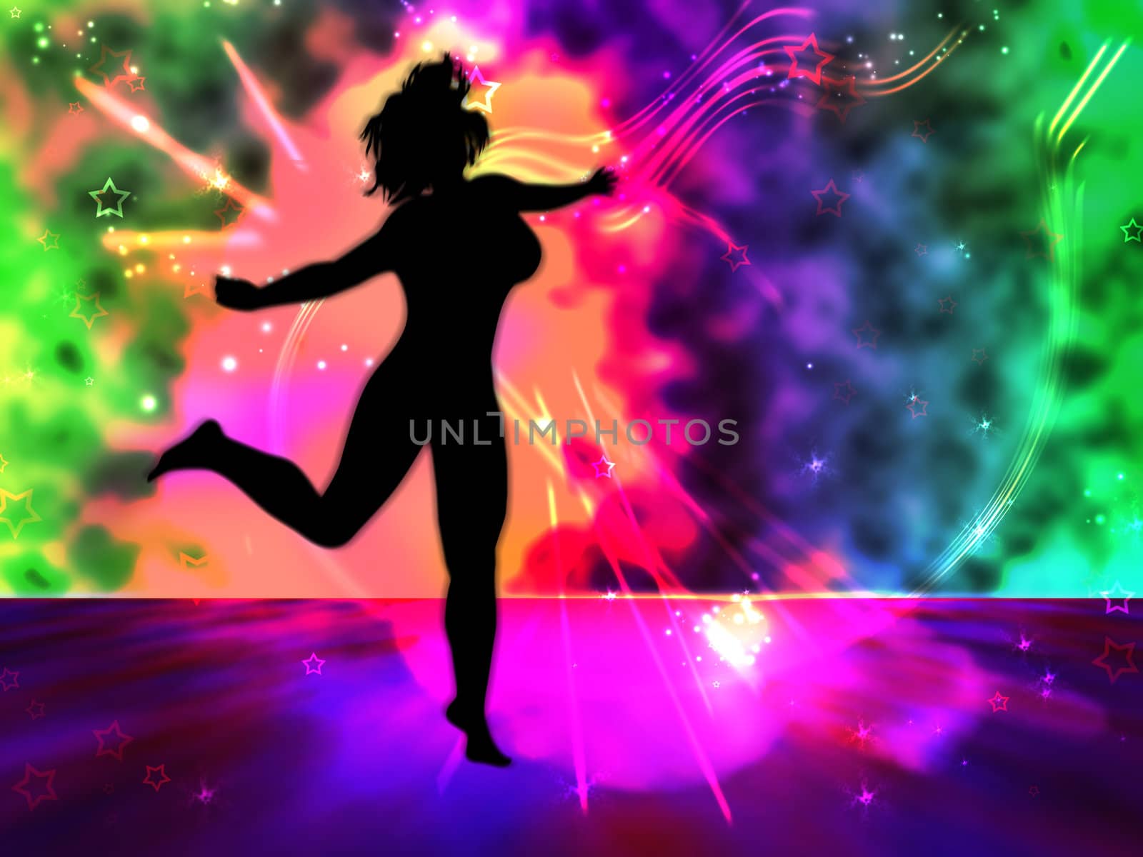 Dancing woman pop illustration by cristiaciobanu