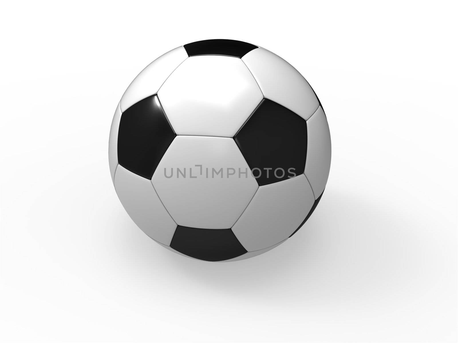 Soccer ball on isolated white background