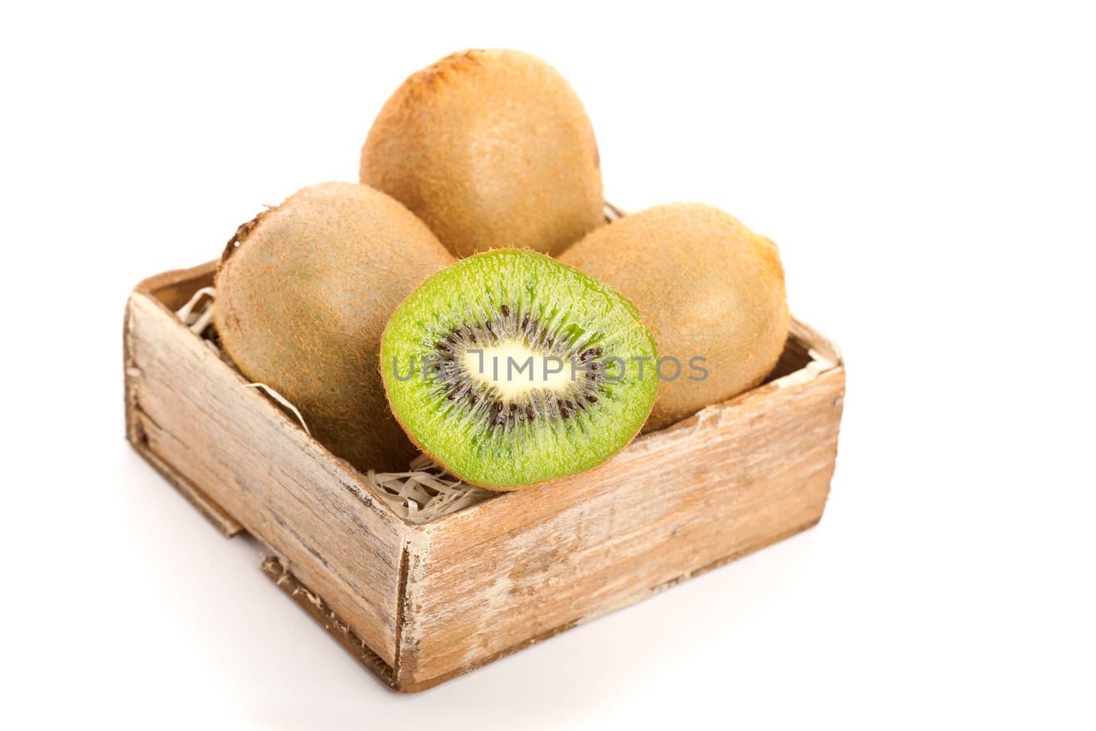 kiwi, isolated on white background.