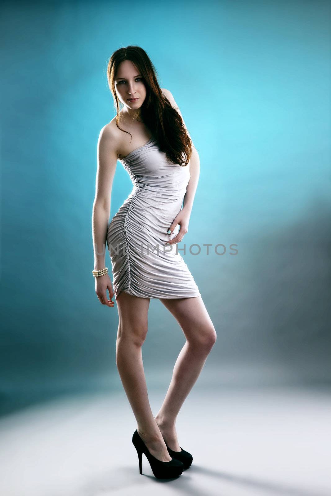 young woman wearing evening dress by RobStark