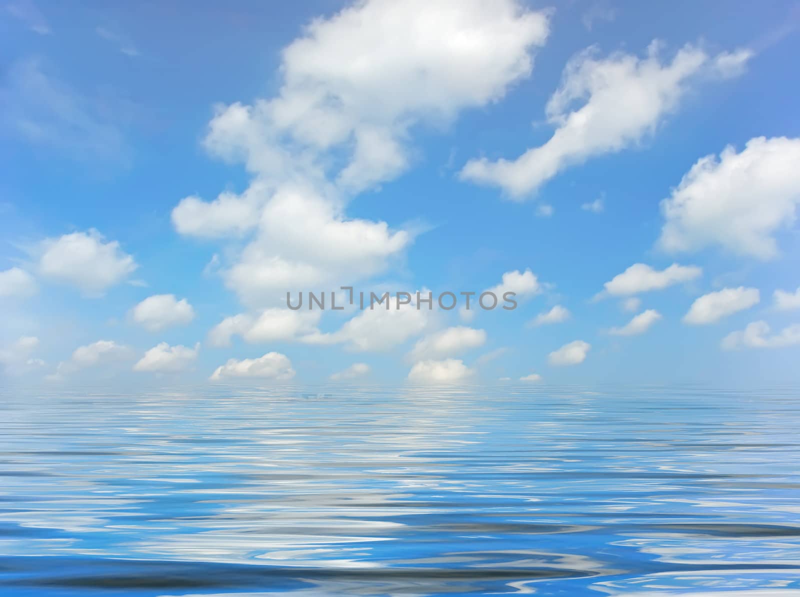 Background image of the blue sky and seas by xfdly5