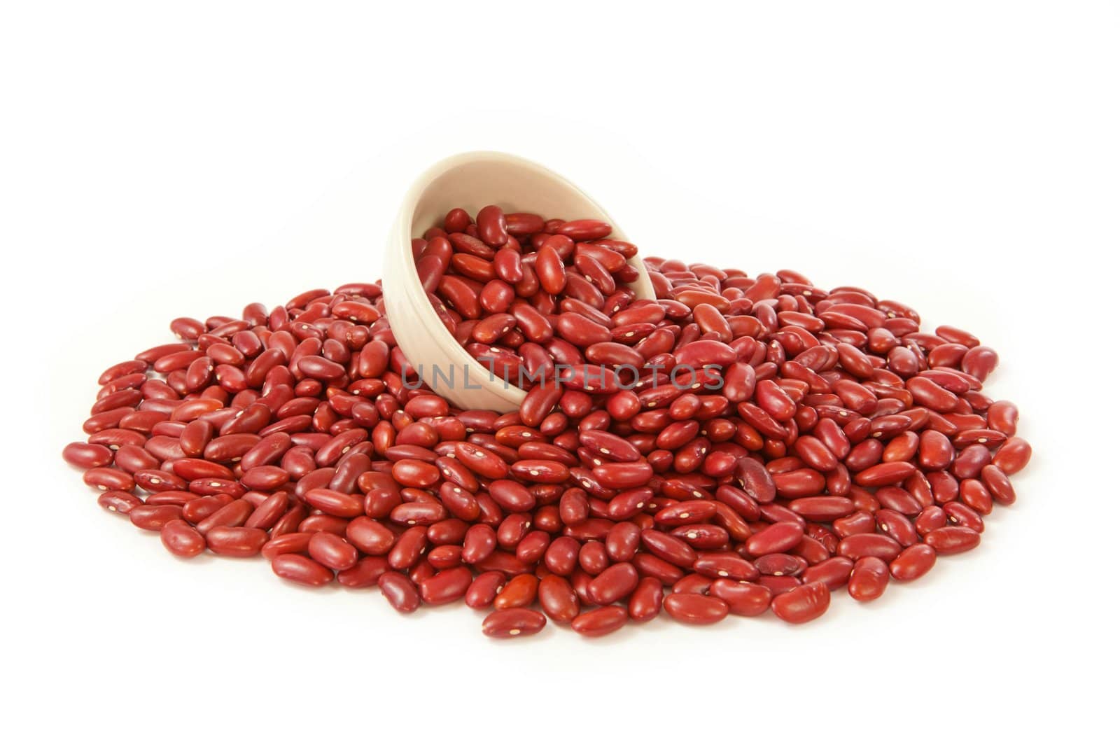 Red beans isolated on white background