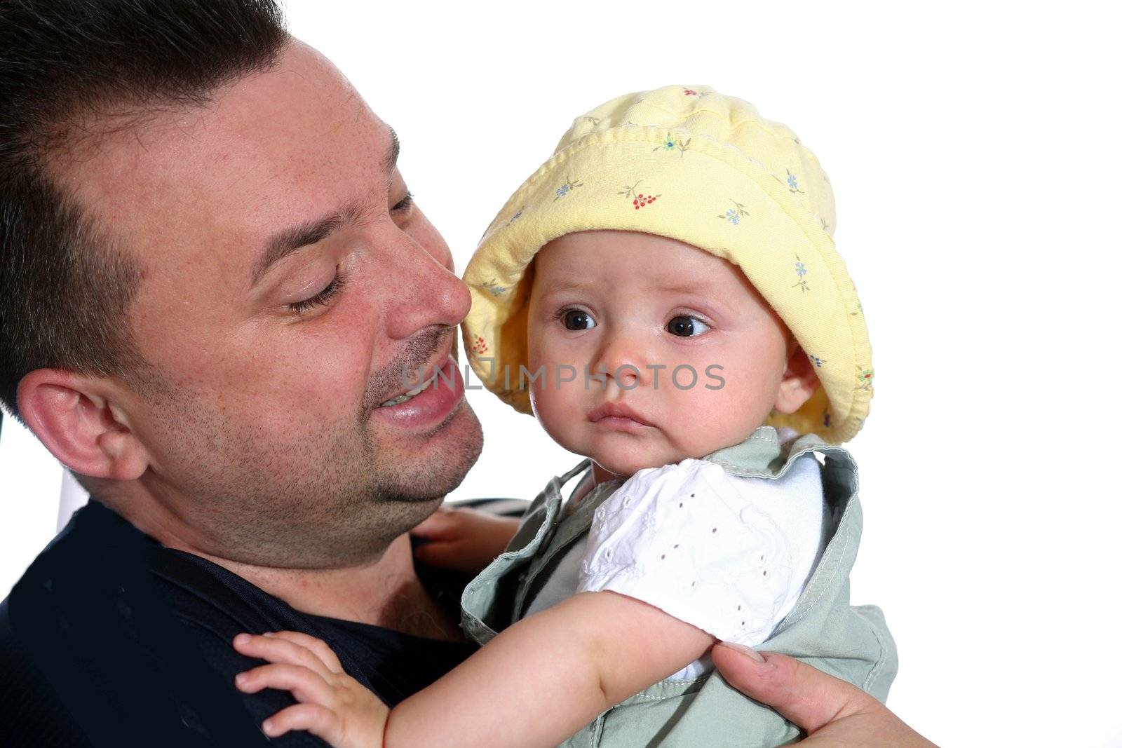 An image of happy father with little girl