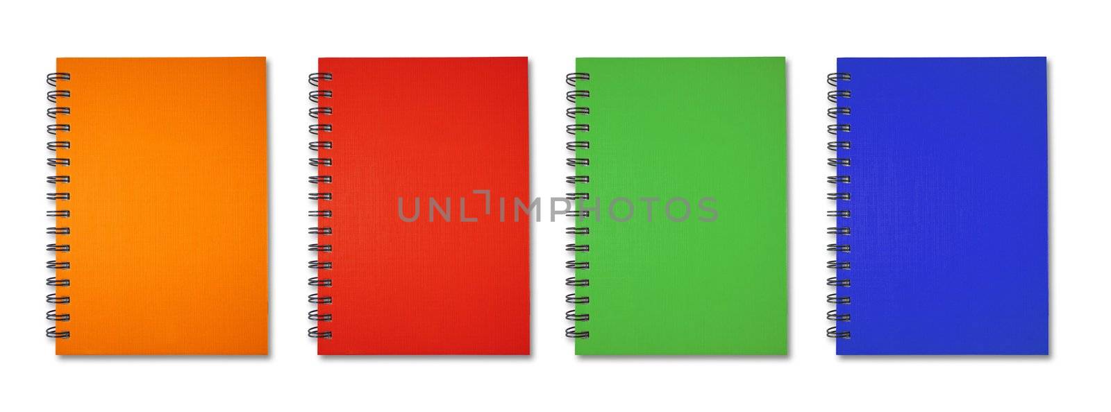 Orange red green blue Note Book by witthaya