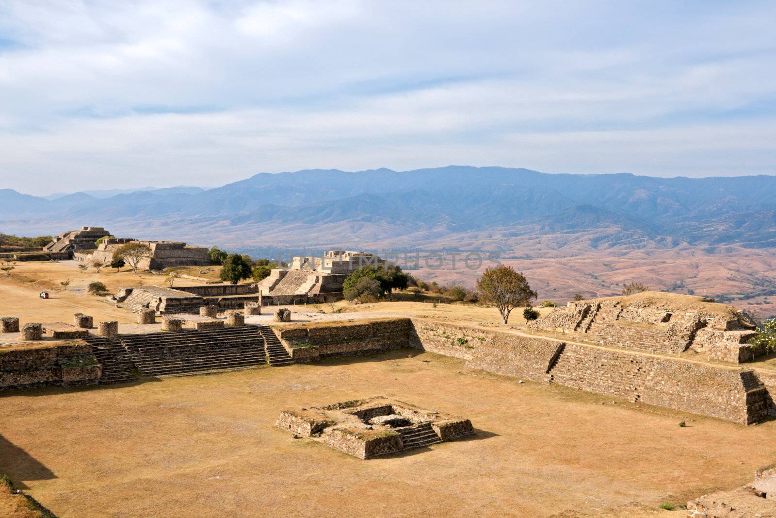 Ancient ruins on plateau Monte Alban in Mexico  by dimol