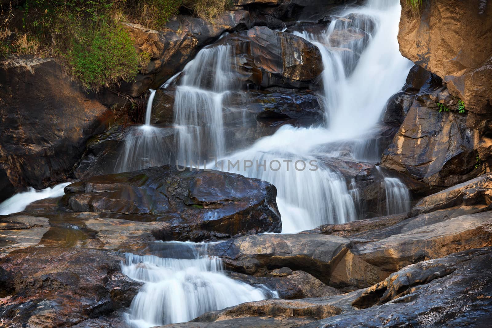 Athukadu Waterfall. Long exposure. Munnar, Kerala, India