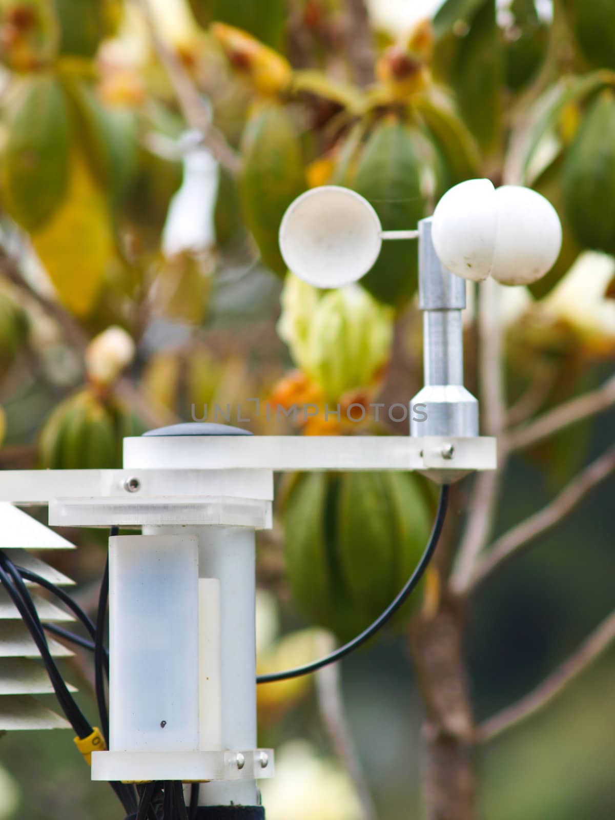 An Anemometer in nature at a Meteorological station by gururugu
