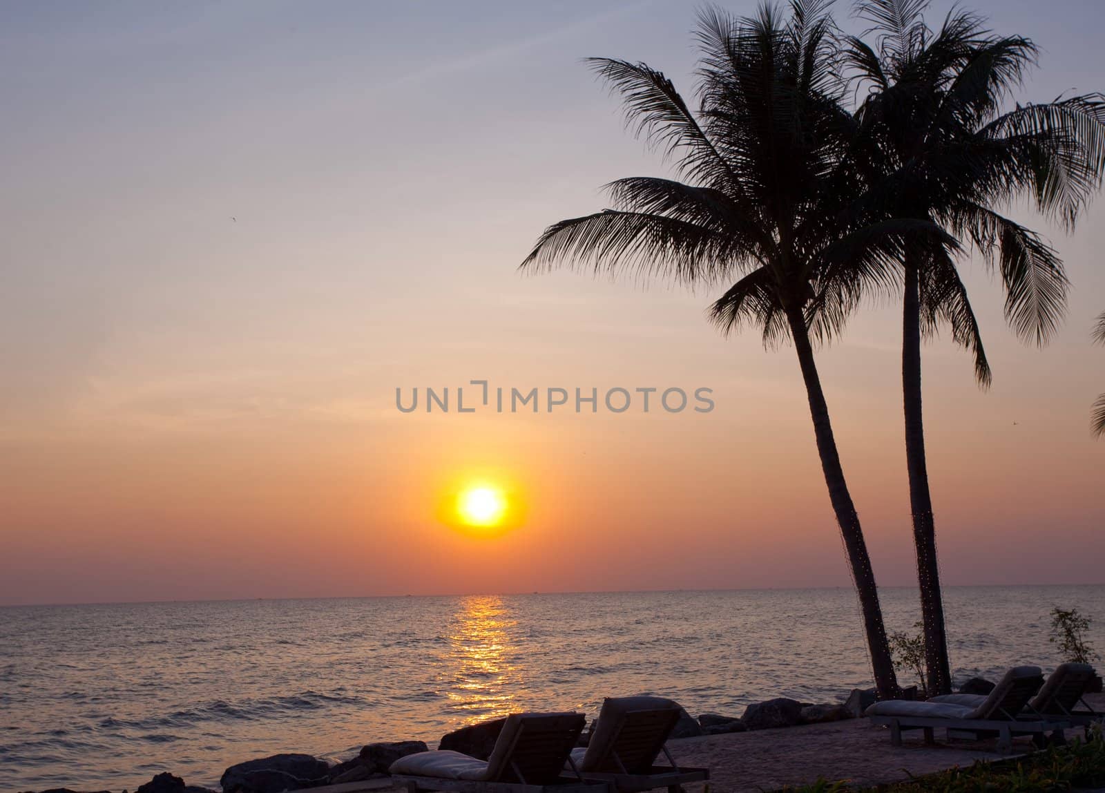 beautiful sunrise on the beach