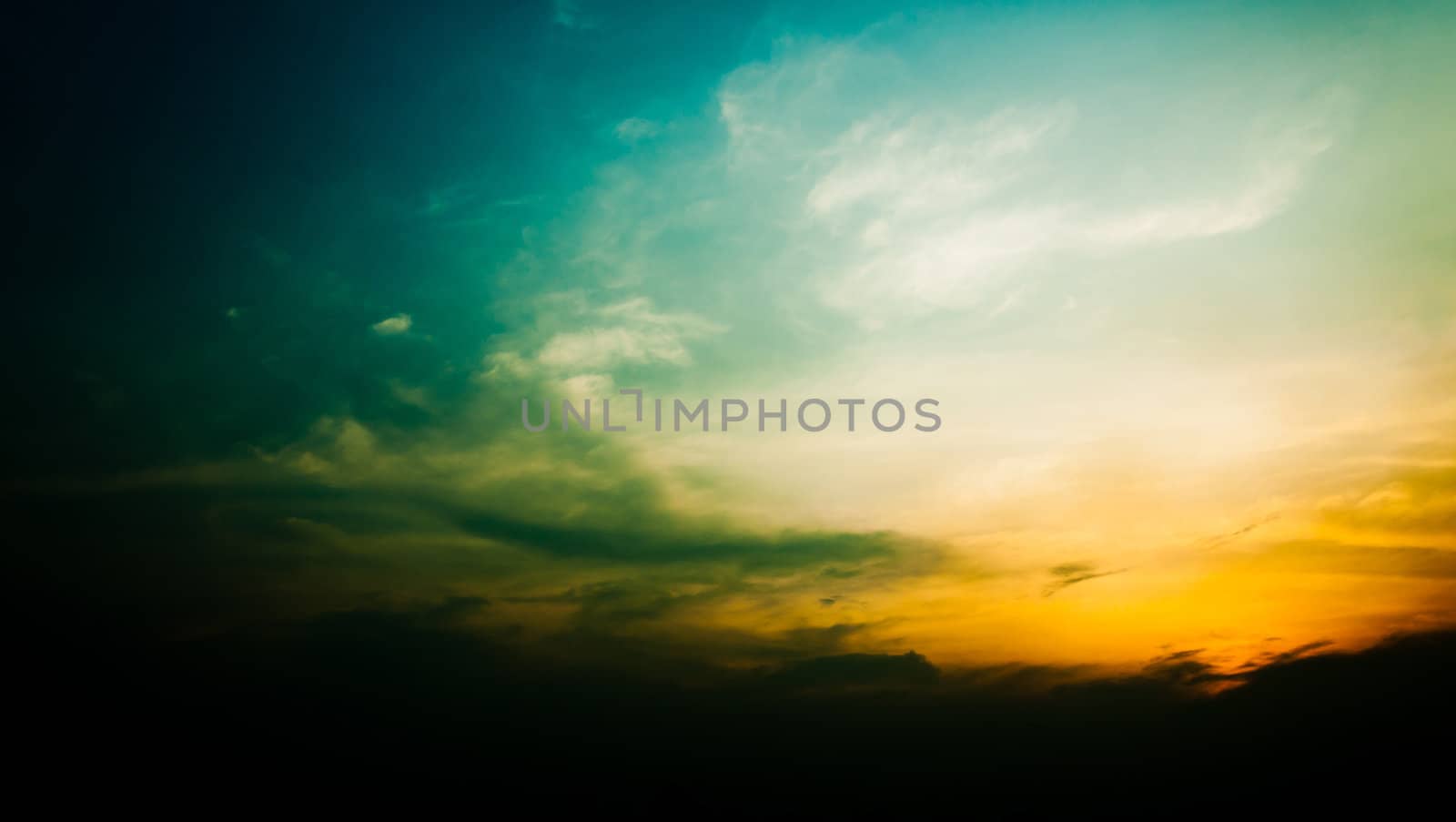 Grunge cloud sky and sundown