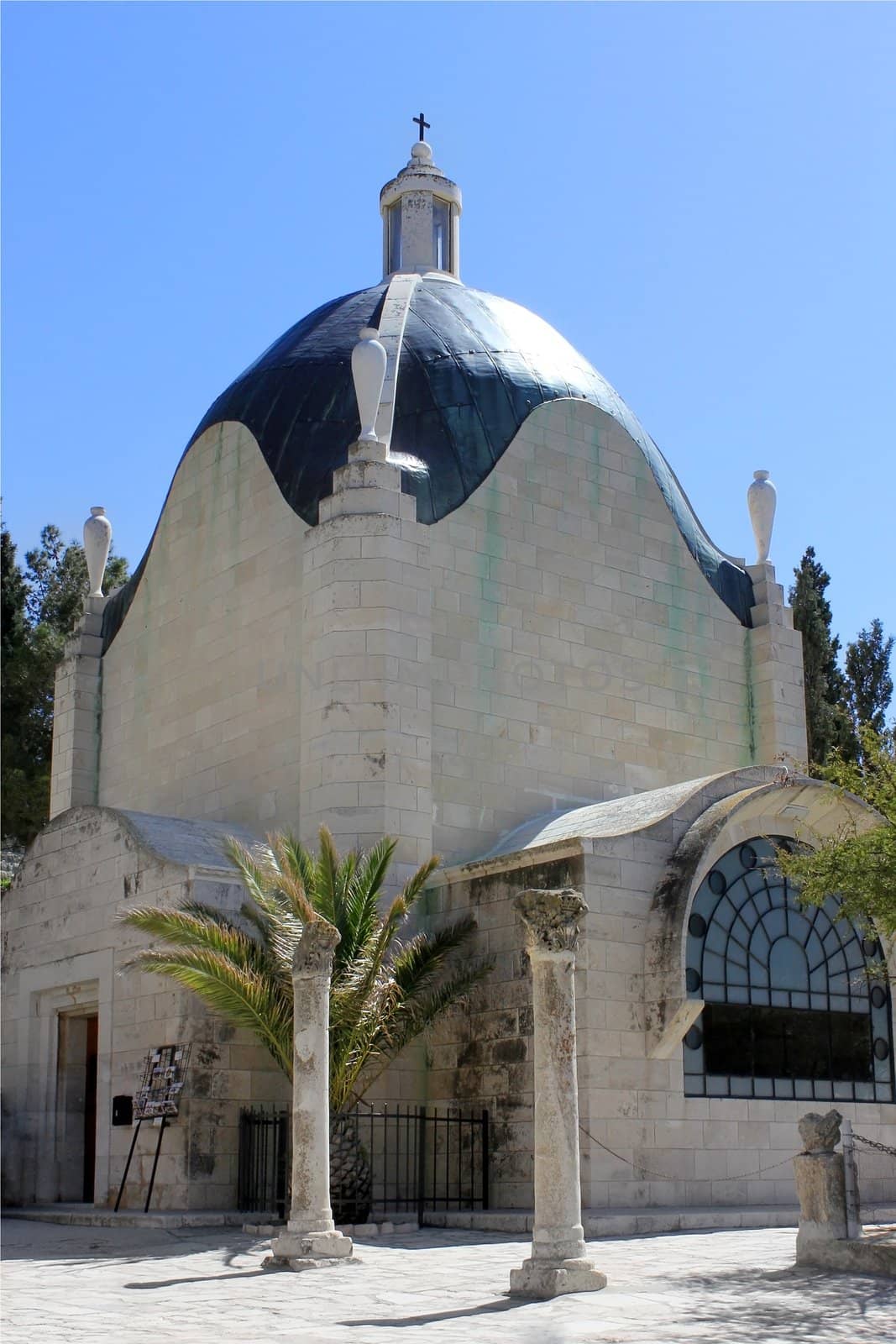 The Church of Dominus Flevit, lamenting the Lord or the Lord's Lament. Ierusalem,Israel