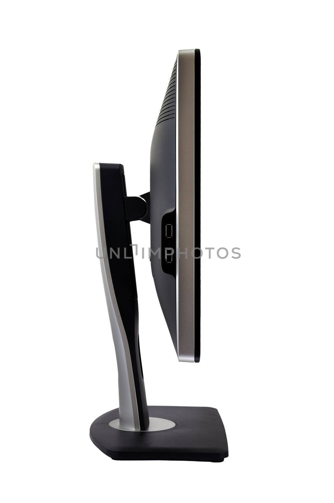 black computer monitor and webcam
