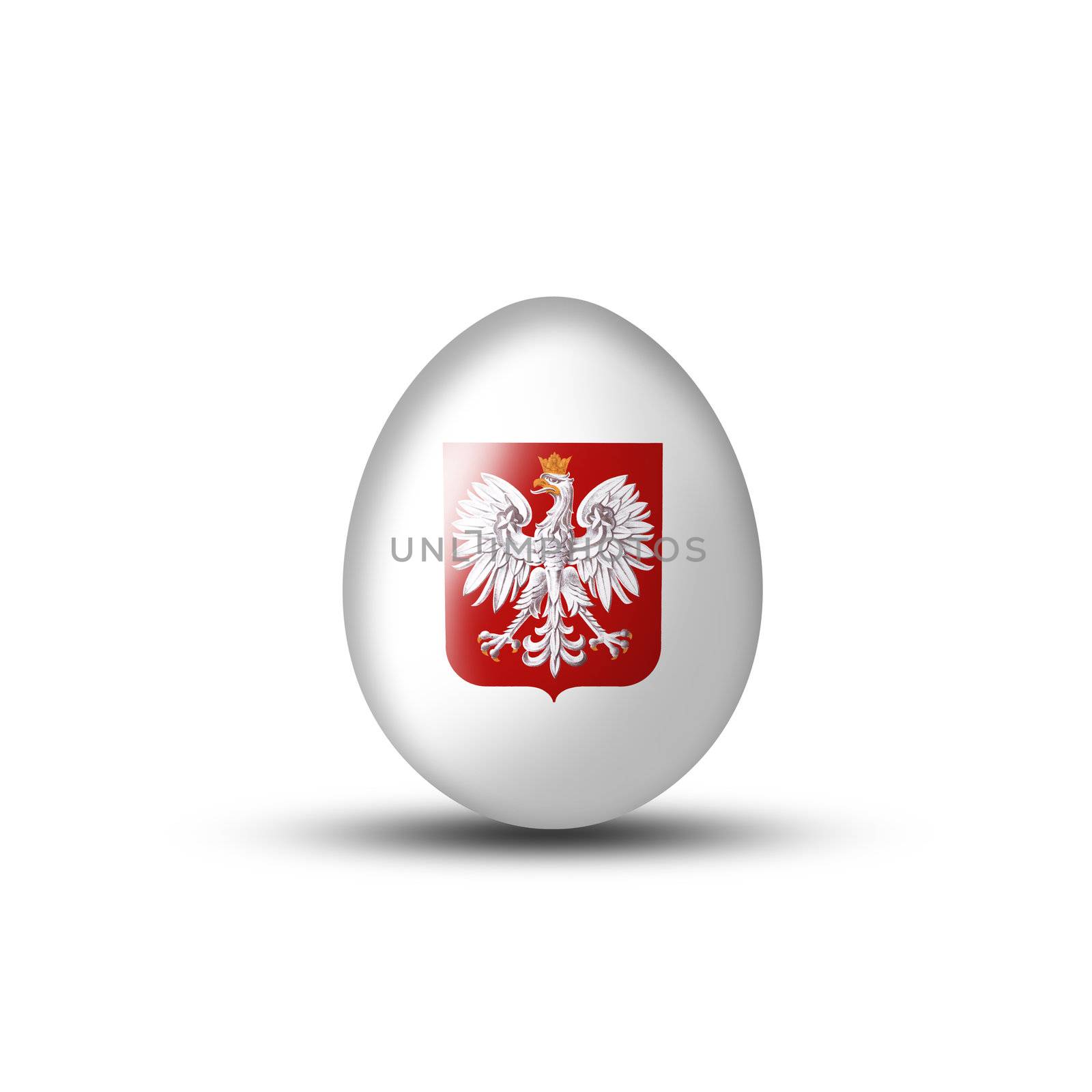 Egg white with a Polish coat of arms by photochecker