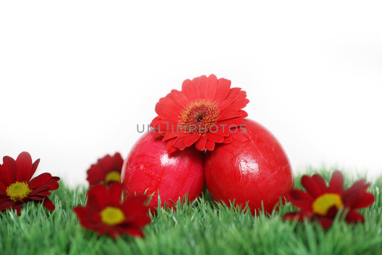 Red Easter decoration by photochecker