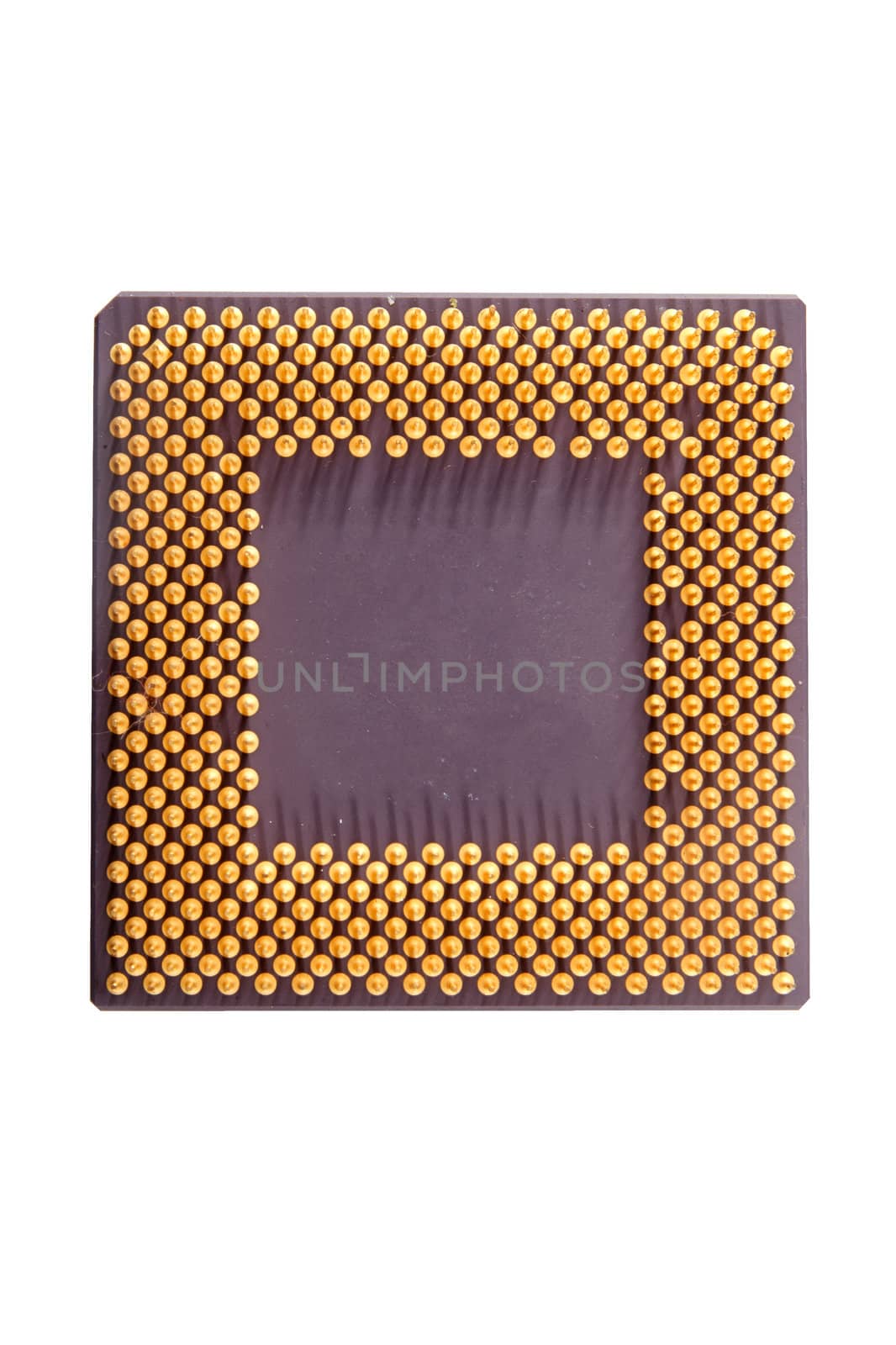 computer processor CPU on a white background