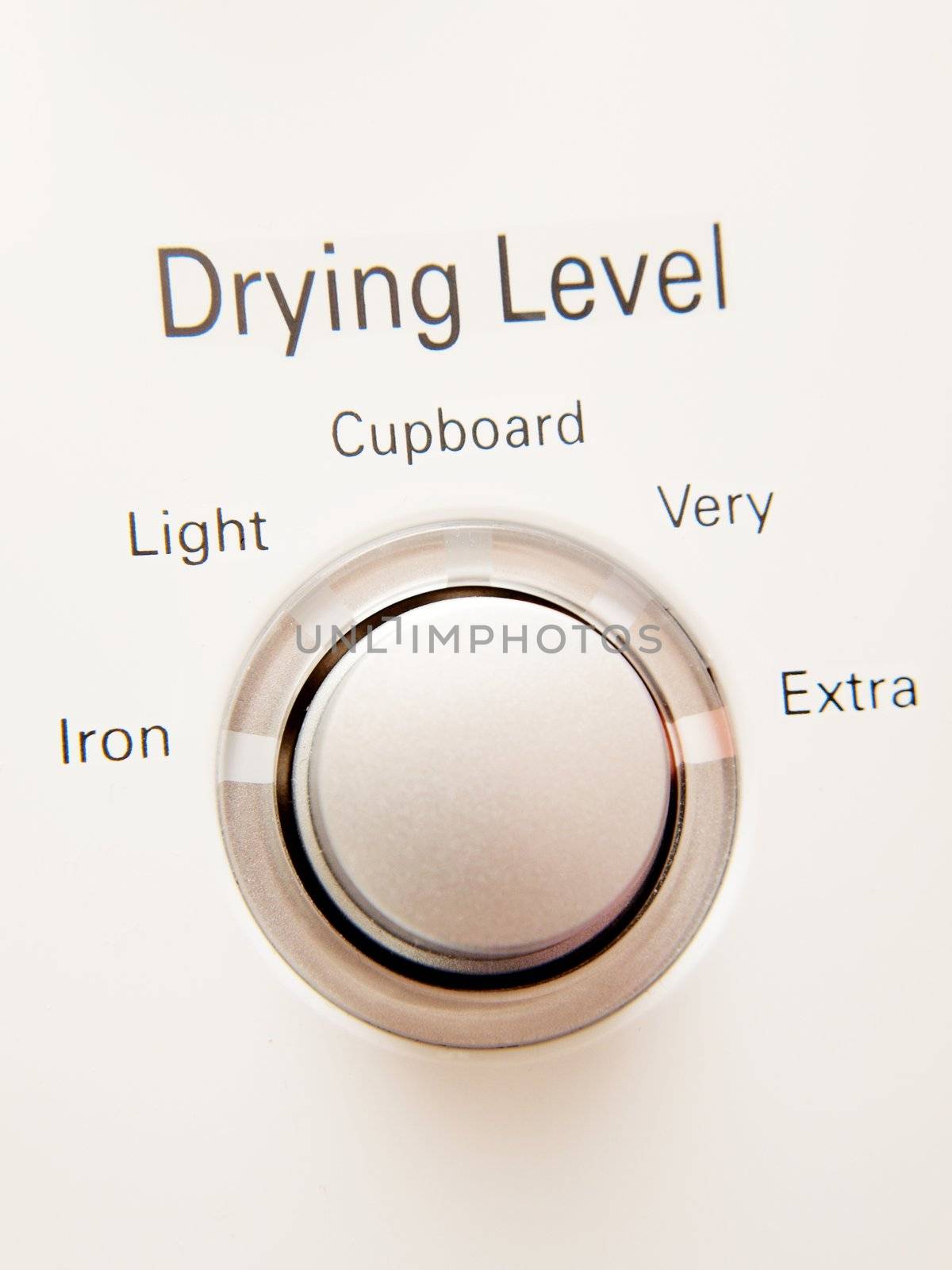 Program button with selections on a dryer machine