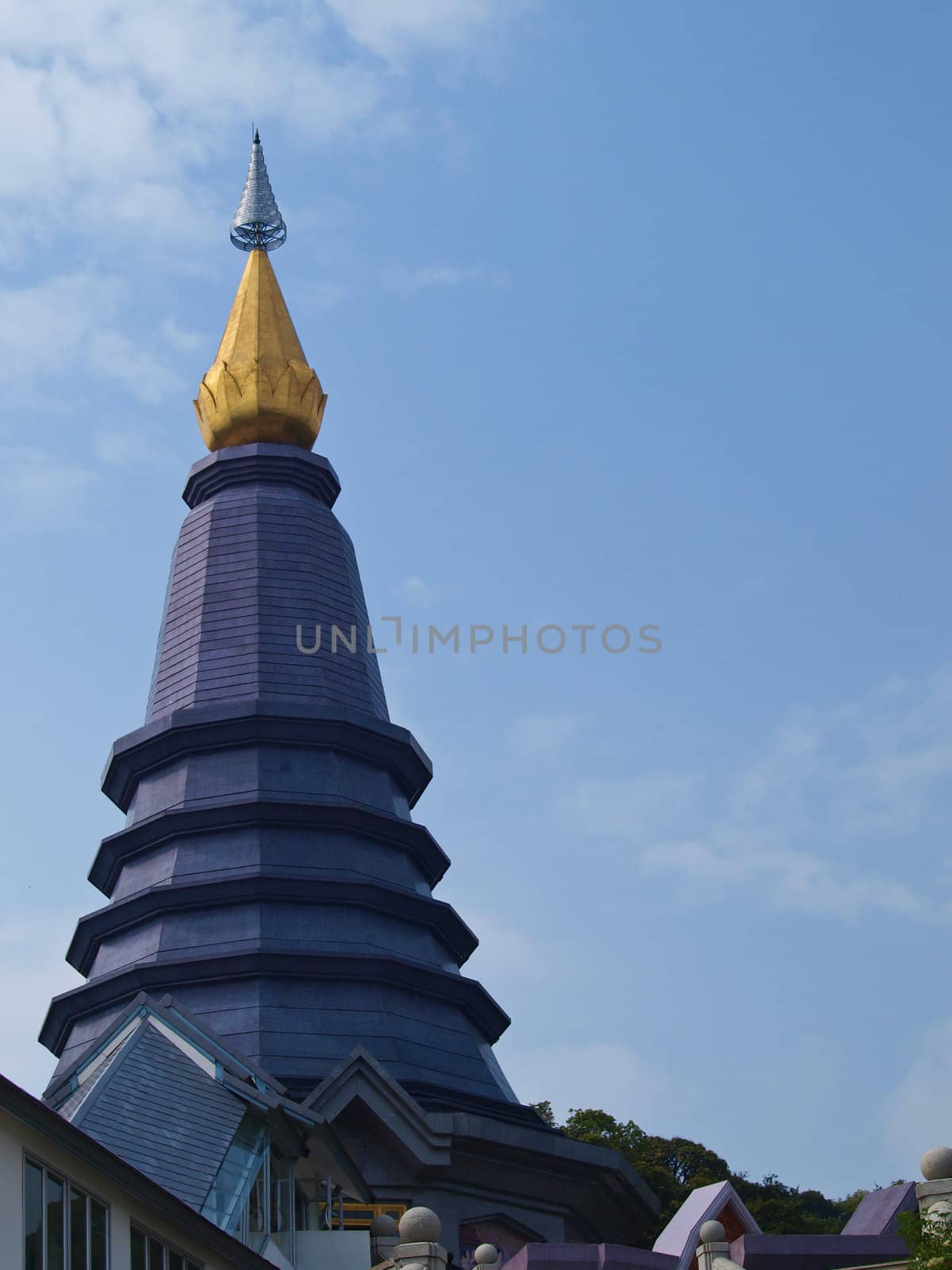 Phra Mahathat Napapolphumisiri temple on Doi Intanon mountain, C by gururugu